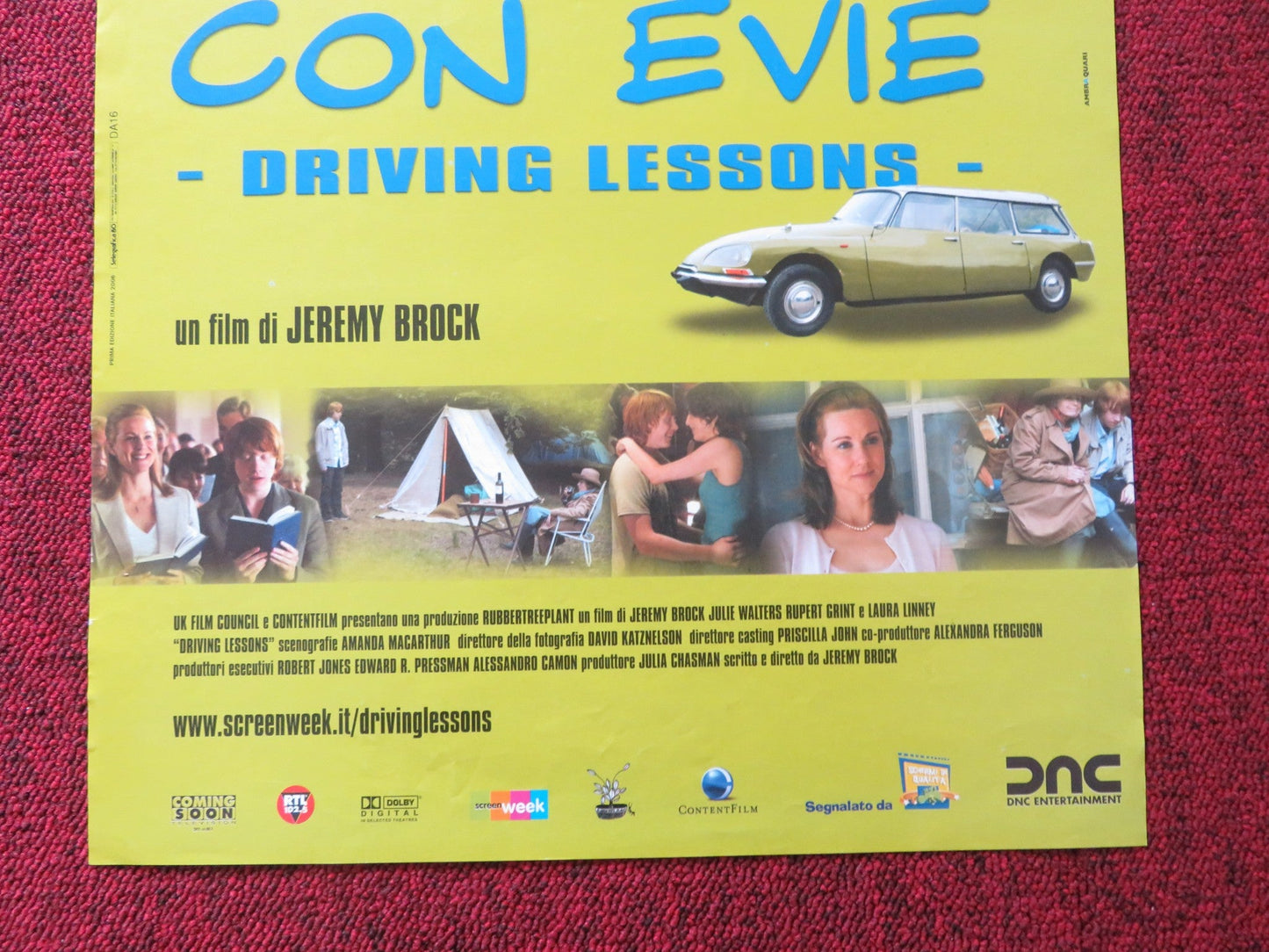 DRIVING LESSONS ITALIAN LOCANDINA POSTER RUPERT GRINT JULIE WALTERS 2006 Rendezvous Cinema Movie posters