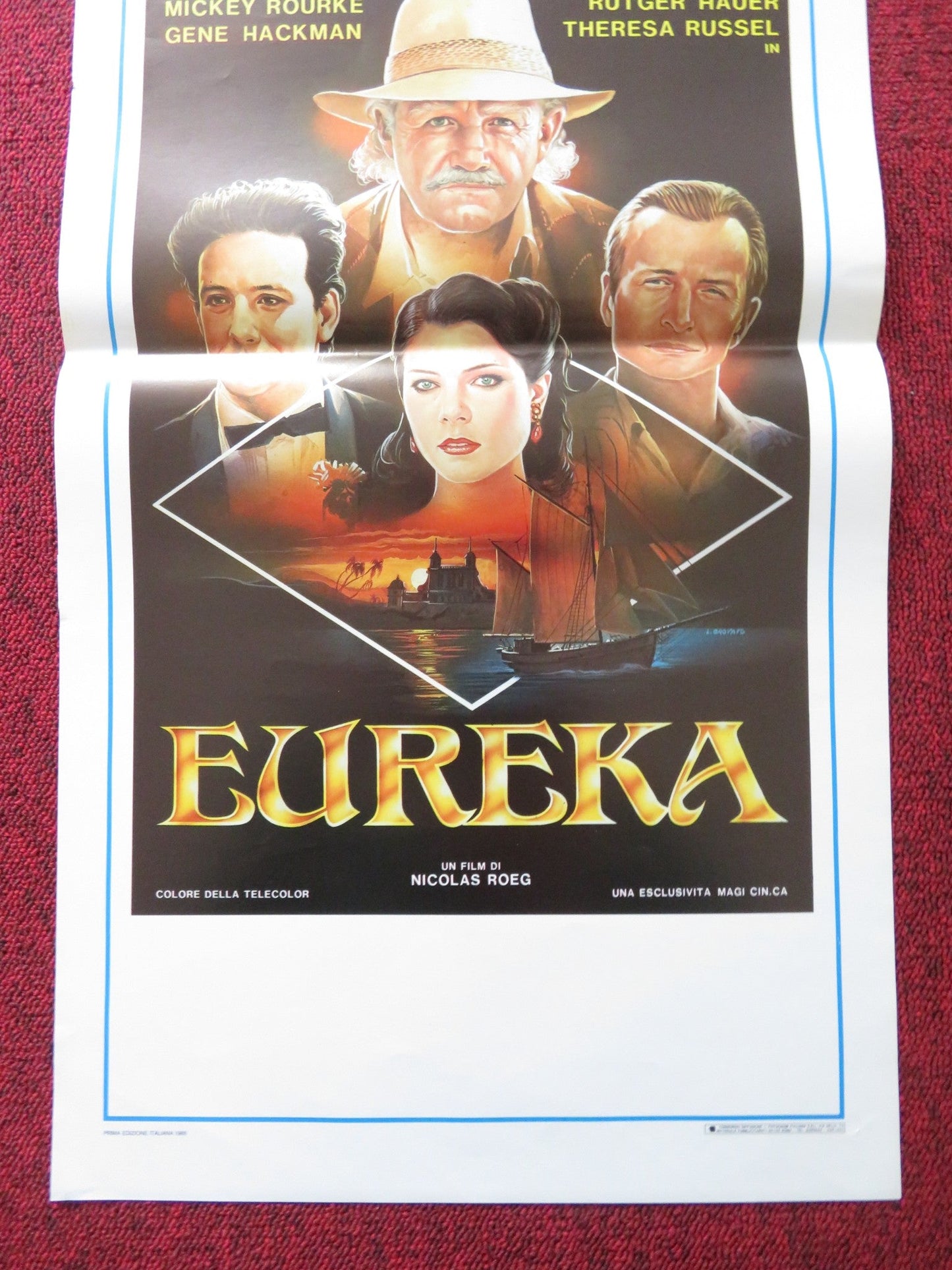 EUREKA ITALIAN LOCANDINA POSTER MICKEY ROURKE GENE HACKMAN 1986 Rendezvous Cinema Movie posters