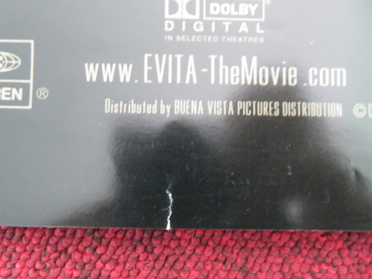 EVITA - B US ONE SHEET ROLLED POSTER MADONNA ANTONIO BANDERAS 1996 Movie posters