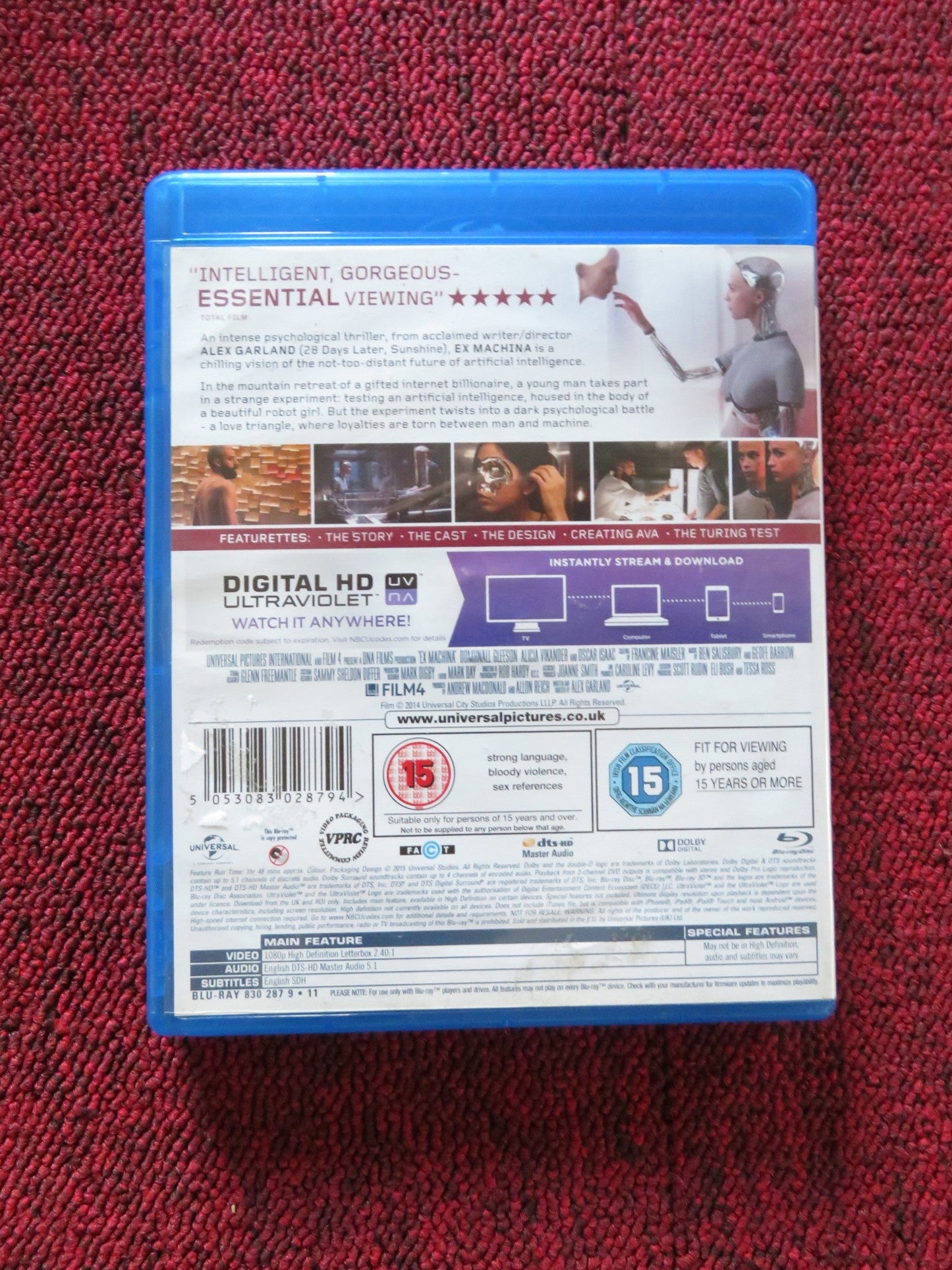 EX MACHINA (BLU - RAY) ALICIA VIKANDER DOMHNALL GLEESON 2014 REGION B Rendezvous Cinema Movie posters