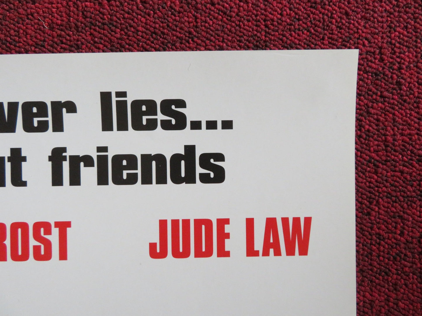 FINAL CUT VHS VIDEO POSTER JUDE LAW RAY WINSTONE 1999 Rendezvous Cinema Movie posters