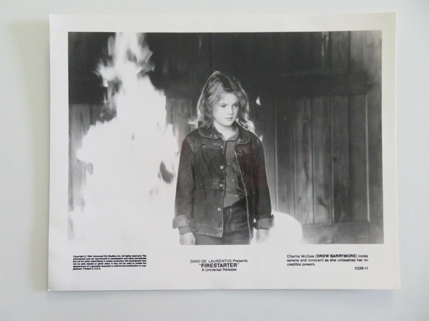 FIRESTARTER MOVIE STILL PHOTO LOT OF 2 DREW BARRYMORE HEATHER LOCKLEAR 1984 Movie posters