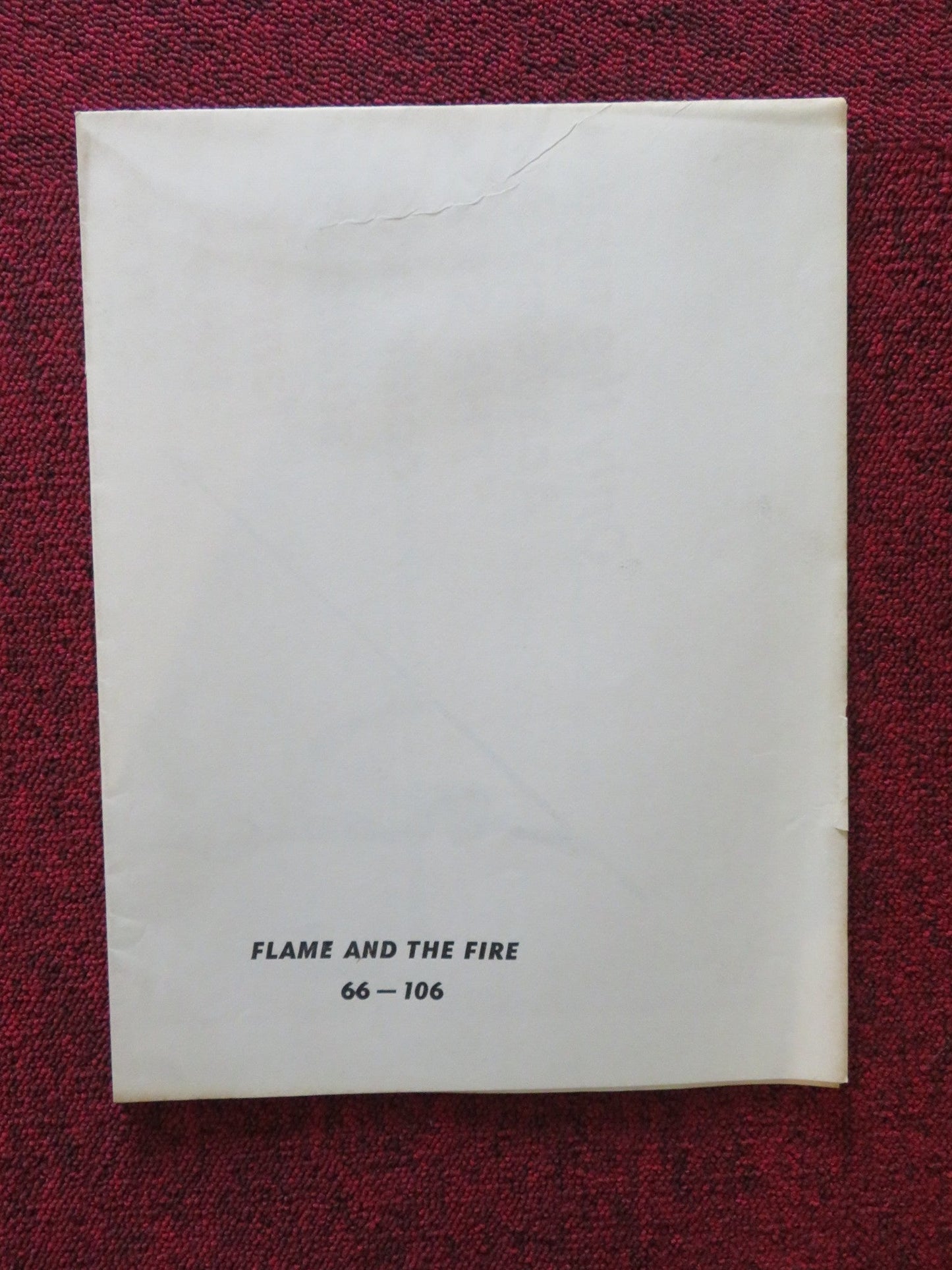 FLAME AND THE FIRE FOLDED US ONE SHEET POSTER PIERRE - DOMINIQUE GAISSEAU 1966 Rendezvous Cinema Movie posters