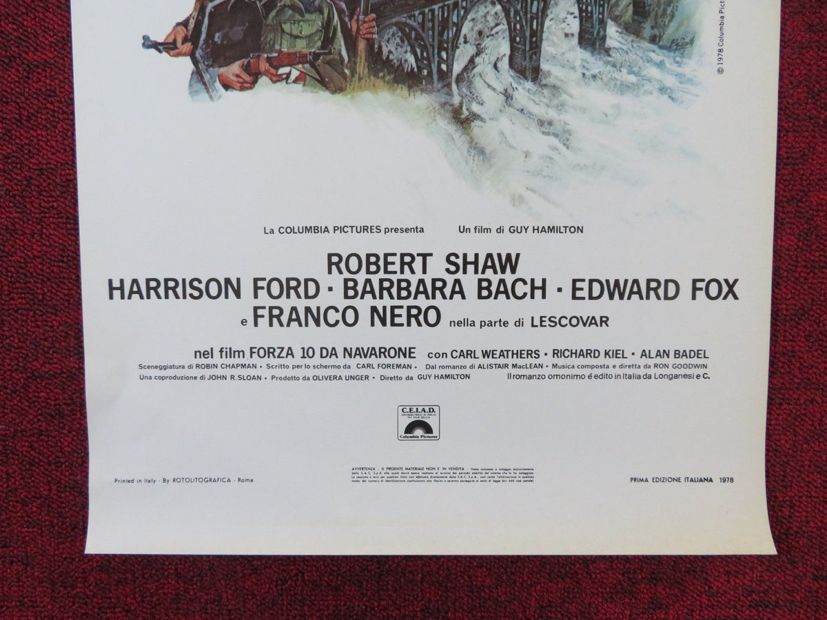 FORCE 10 FROM NAVARONE ITALIAN LOCANDINA POSTER ROBERT SHAW HARRISON FORD 1978 Rendezvous Cinema Movie posters