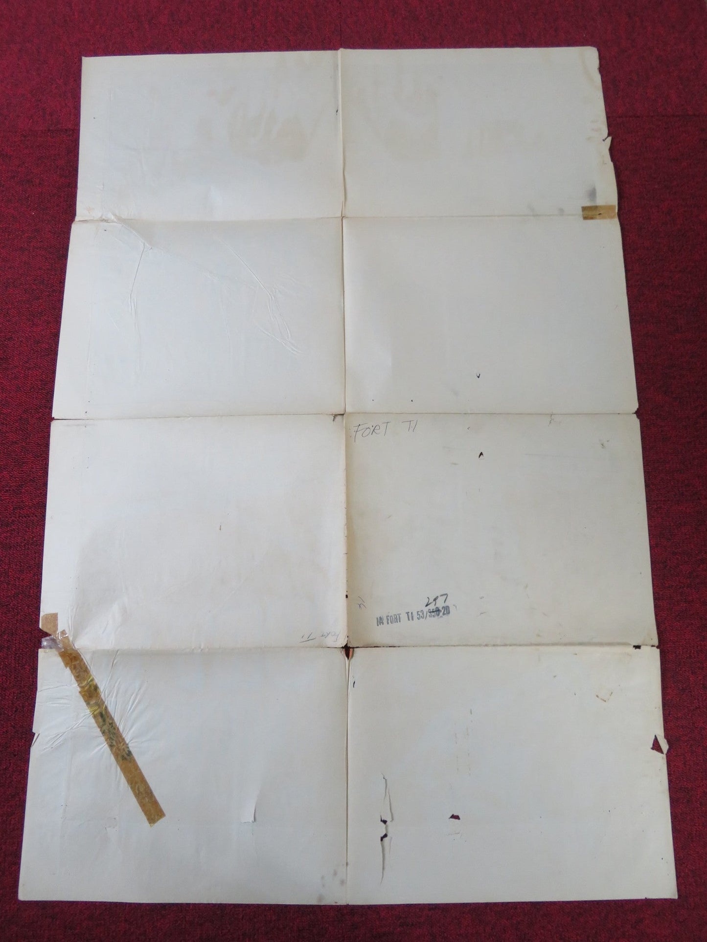 FORT TI FOLDED US ONE SHEET POSTER GEORGE MONTGOMERY JOAN VOHS 1953 Rendezvous Cinema Movie posters