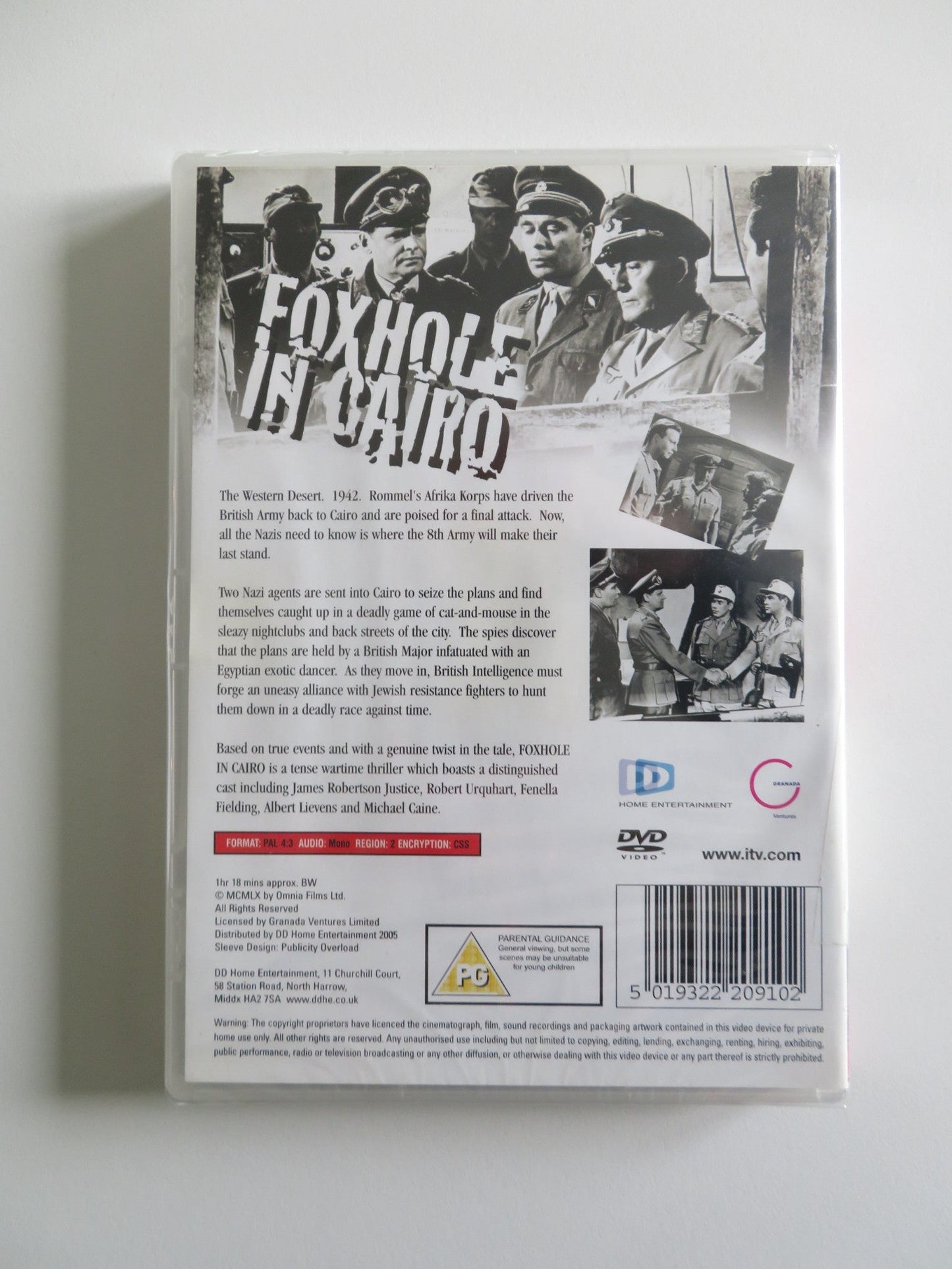 FOXHOLE IN CAIRO (DVD) JAMES ROBERTSON JUSTICE ADRIAN HOVEN 1960 REGION 2 Rendezvous Cinema Movie posters