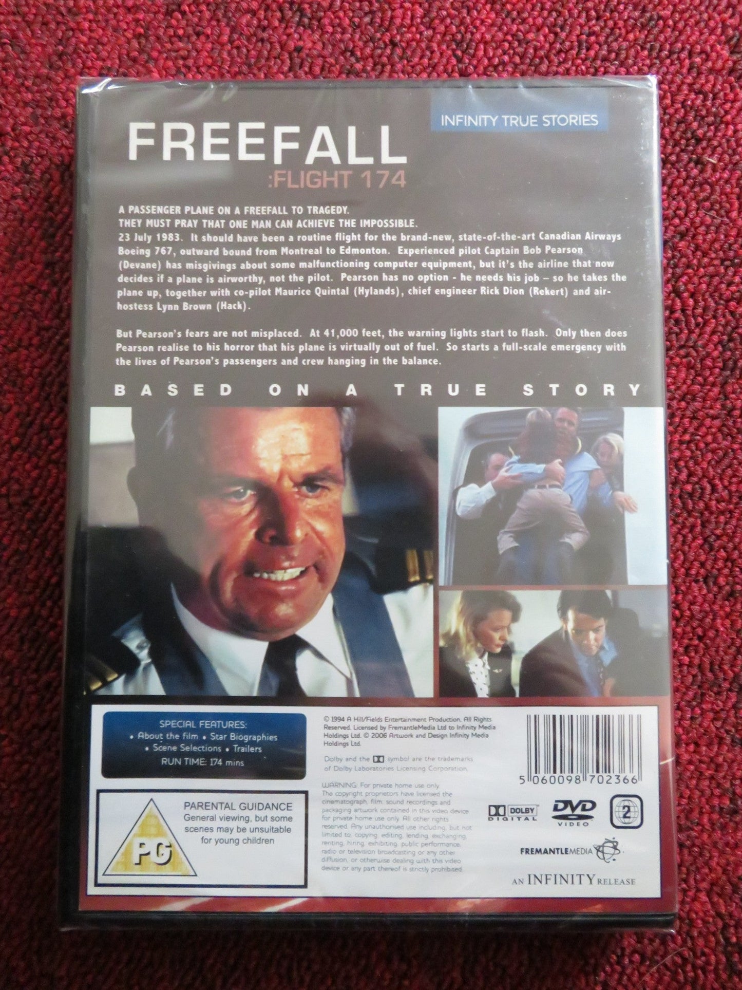 FREEFALL FLIGHT 174 (DVD) WILLIAM DEVANE SCOTT HYLANDS 1995 REGION 2 Rendezvous Cinema Movie posters