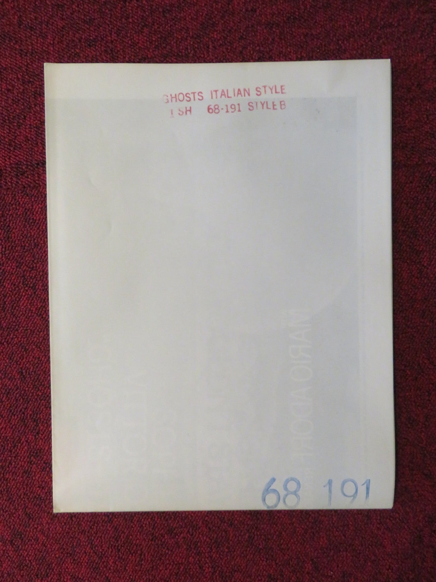 GHOSTS, ITALIAN STYLE FOLDED US ONE SHEET POSTER SOPHIA LOREN V. GASSMAN 1968 Rendezvous Cinema Movie posters