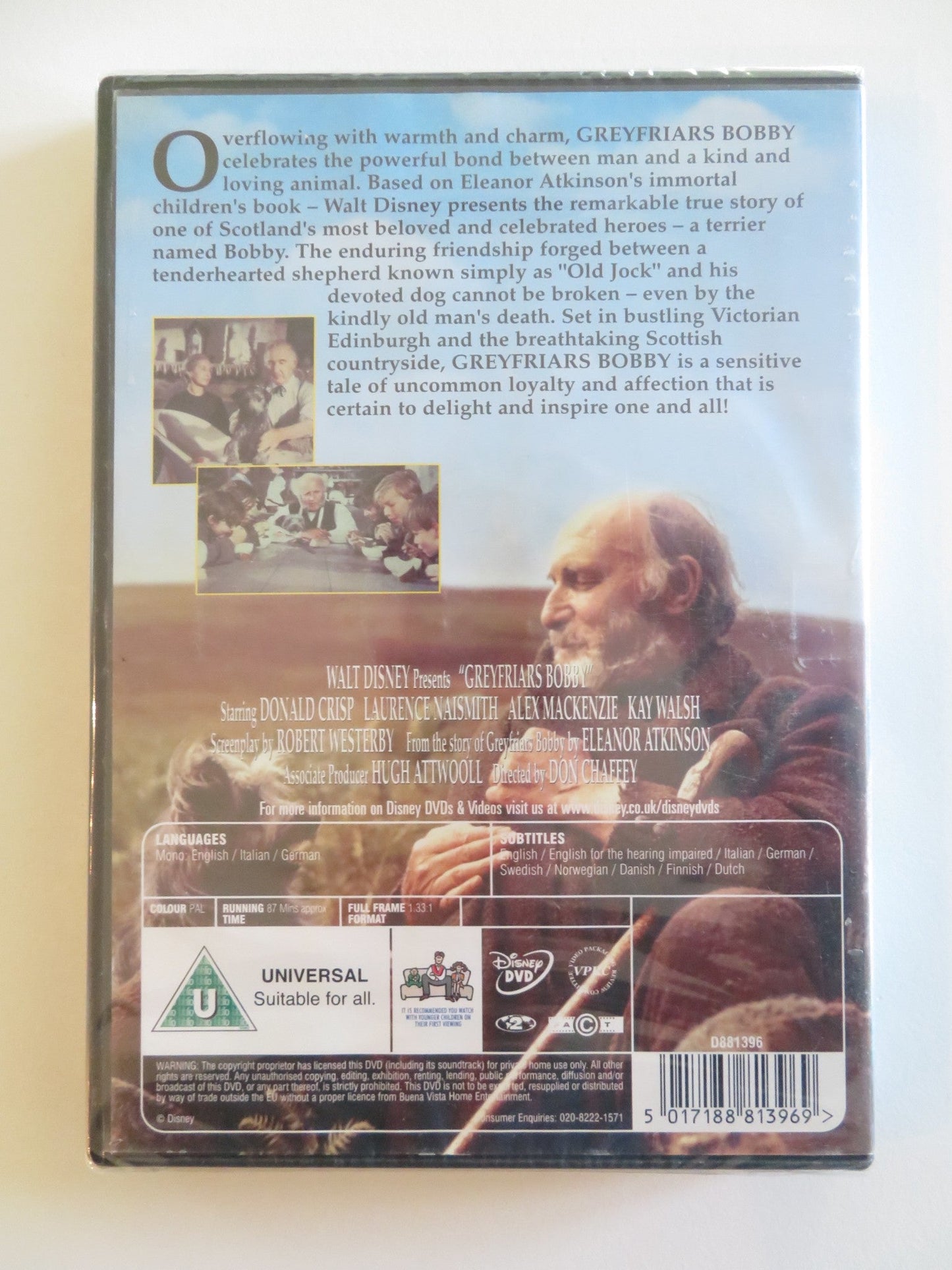 GREYFRIARS BOBBY: THE TRUE STORY OF A DOG (DVD) DISNEY D. CRISP 1961 REGION 2 Rendezvous Cinema Movie posters