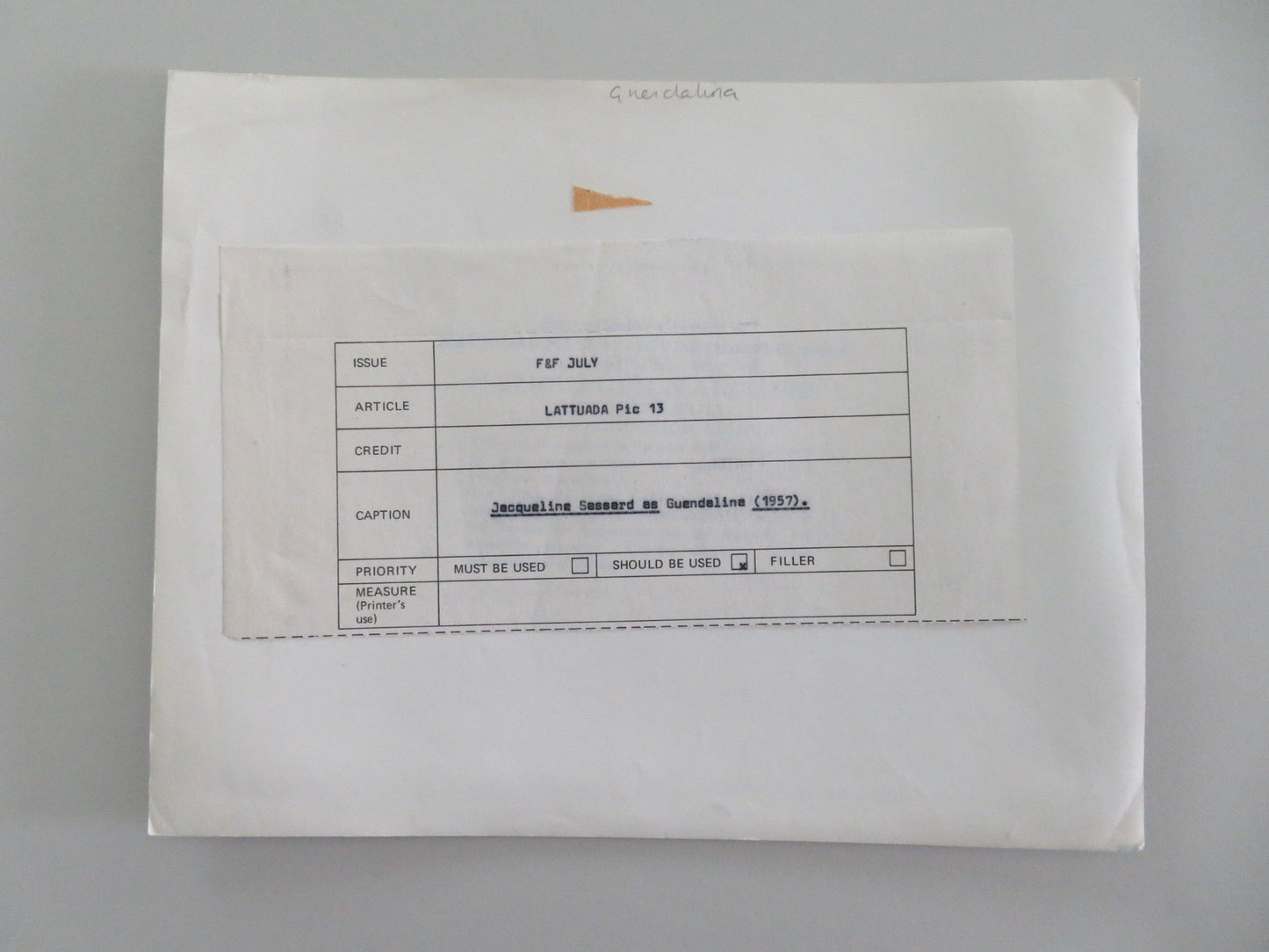 GUENDALINA MOVIE STILL PHOTO JACQUELINE SASSARD RAF MATTIOLI 1957 Movie posters