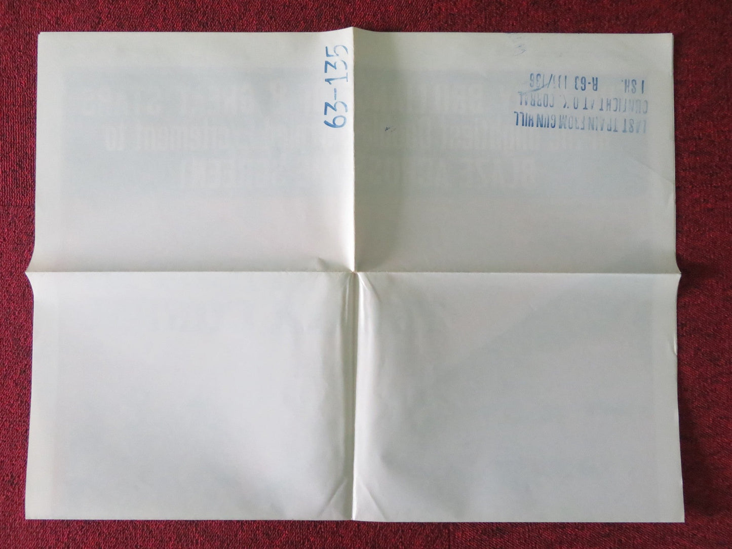 GUNFIGHT AT THE O.K. CORRAL / LAST TRAIN FROM GUN.. FOLDED US ONE SHEET POSTER Rendezvous Cinema Movie posters