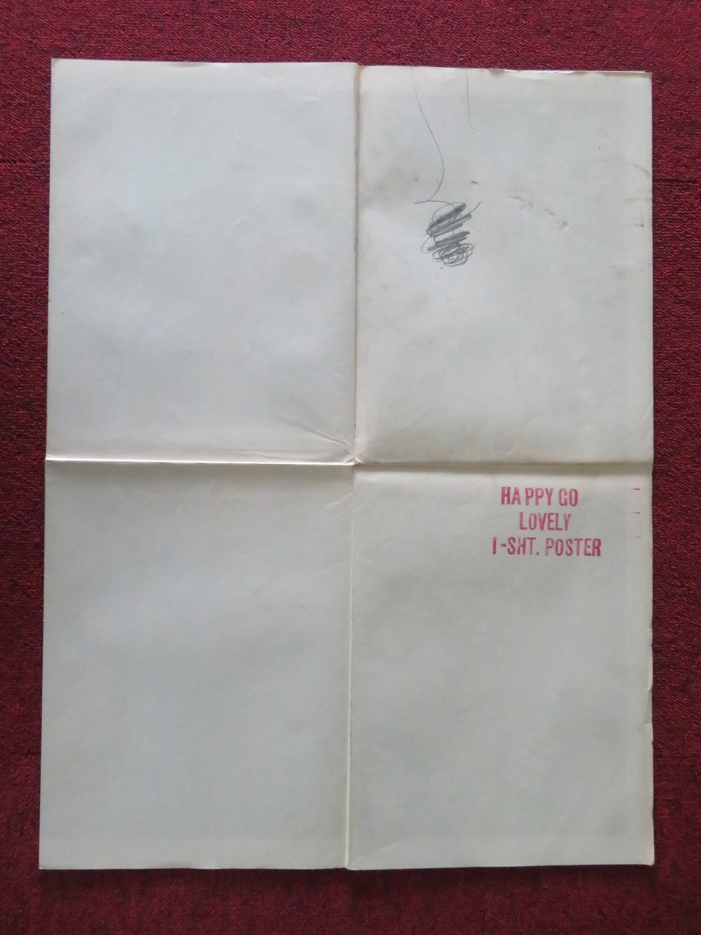 HAPPY GO LOVELY FOLDED US ONE SHEET POSTER DAVID NIVEN VERA - ELLEN 1951 Movie posters