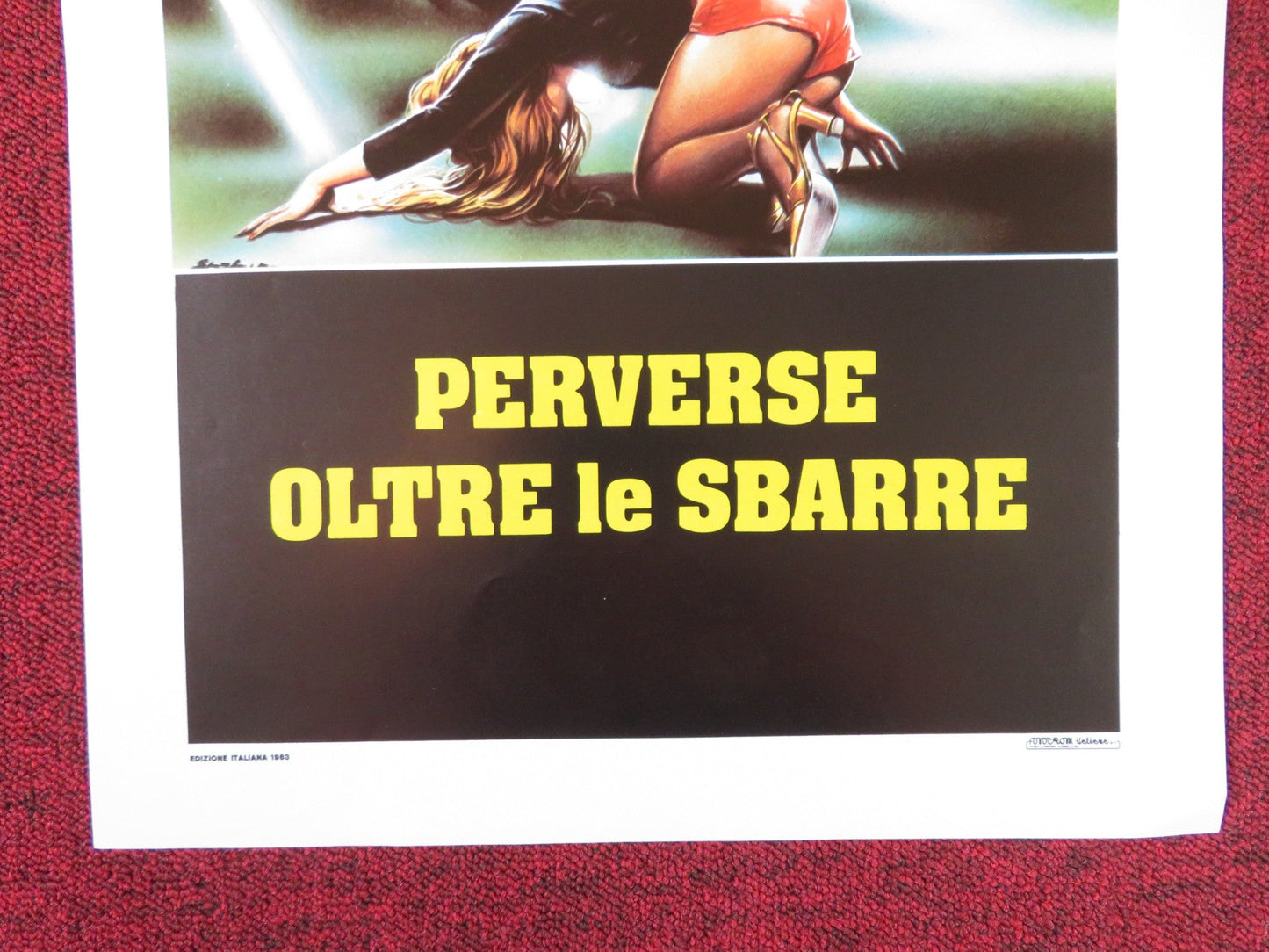 HELL BEHIND THE BARS ITALIAN LOCANDINA POSTER AJITA WILSON RITA SILVA 1983 Rendezvous Cinema Movie posters