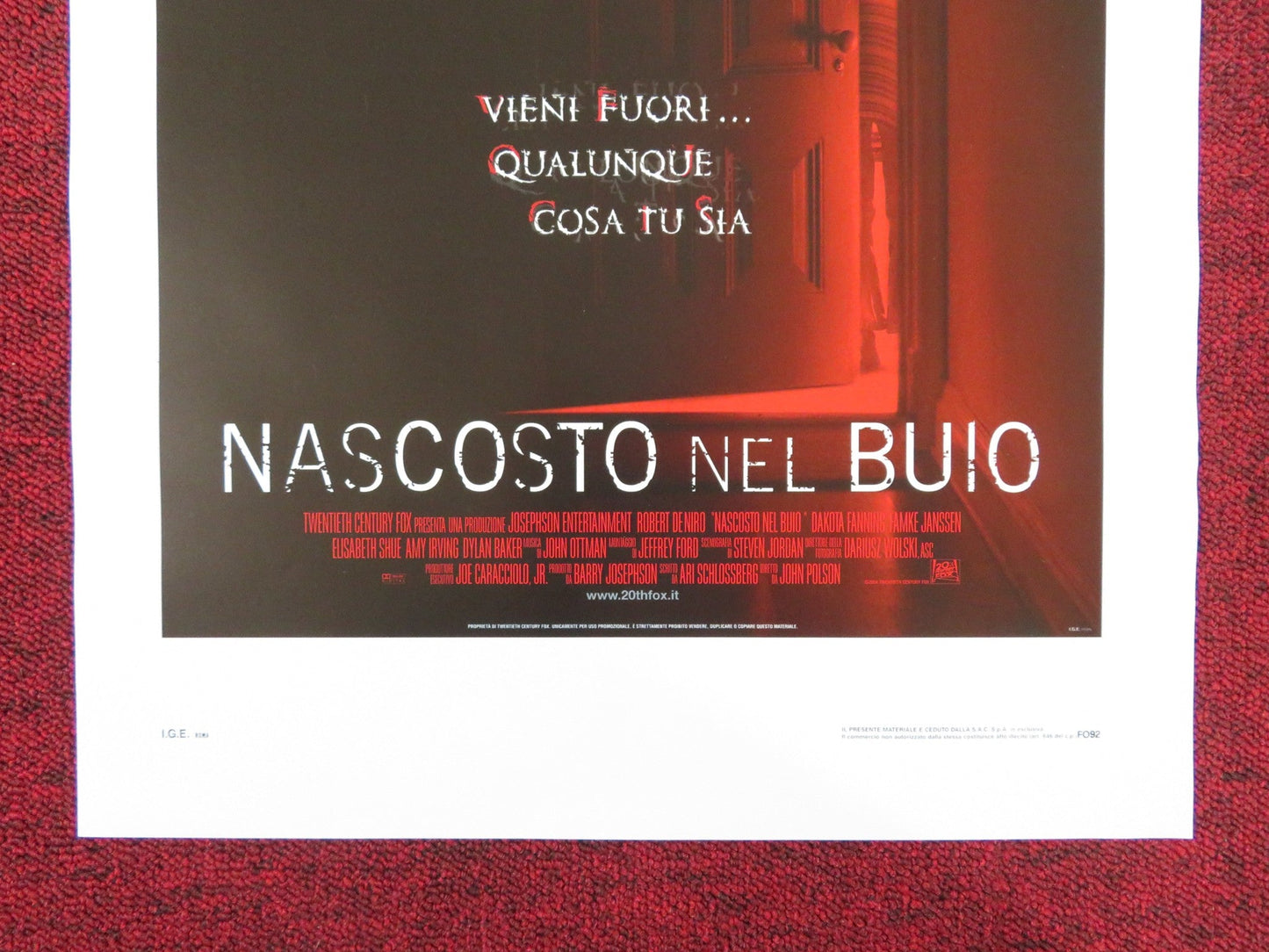 HIDE AND SEEK ITALIAN LOCANDINA POSTER ROBERT DE NIRO DAKOTA FANNING 2005 Rendezvous Cinema Movie posters