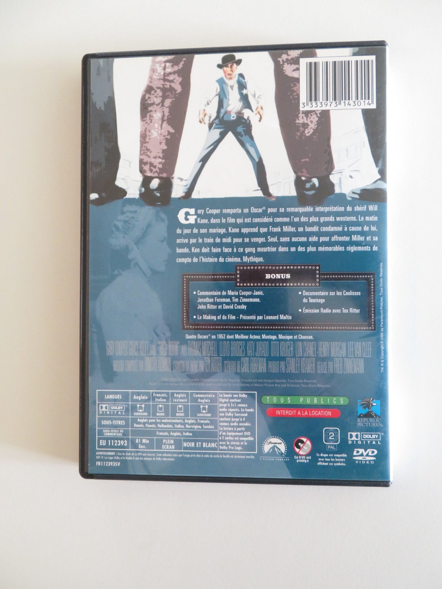 HIGH NOON (DVD) GARY COOPER GRACE KELLY 1952 REGION 2 Rendezvous Cinema Movie posters