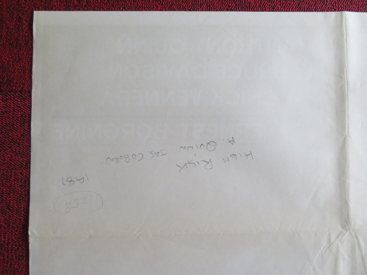 HIGH RISK SPANISH POSTER ROLLED JAMES BROLIN ANTHONY QUINN 1981 Rendezvous Cinema Movie posters