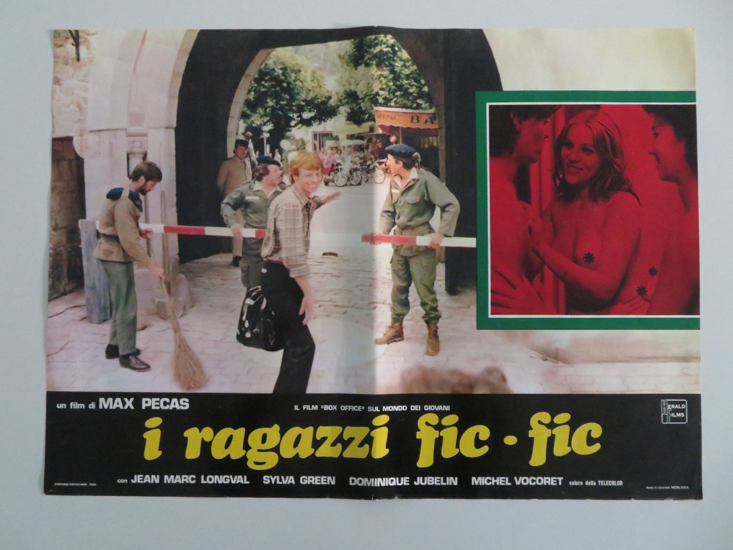 I RAGAZZI FIC FIC ITALIAN FOTOBUSTA POSTERS LOT OF 6 JEAN MARC LONGVAL 1977 Movie posters