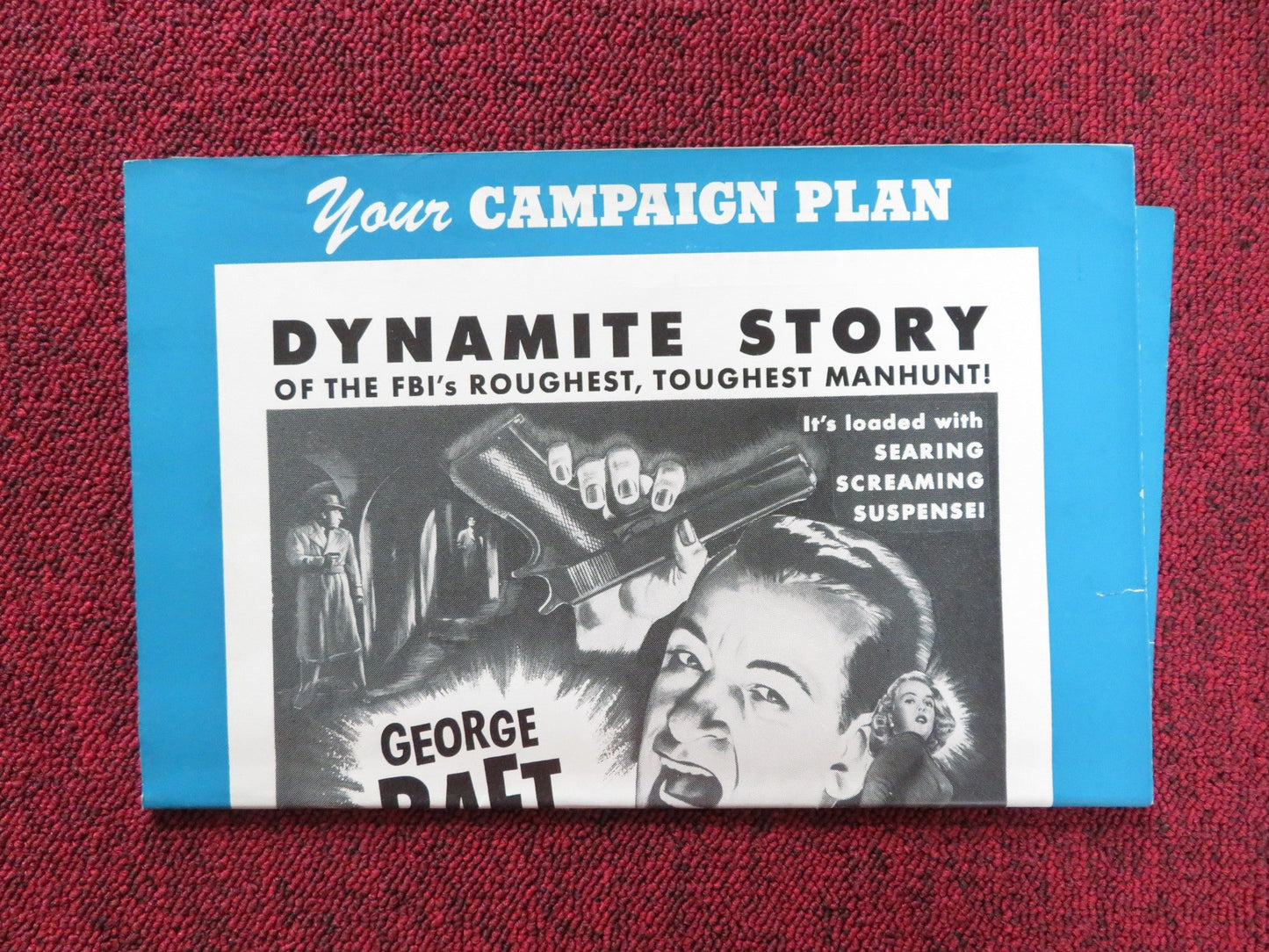 I'LL GET YOU UNCUT PRESS BOOK FOLDED GEORGE RAFT SALLY GRAY 1952 Rendezvous Cinema Movie posters