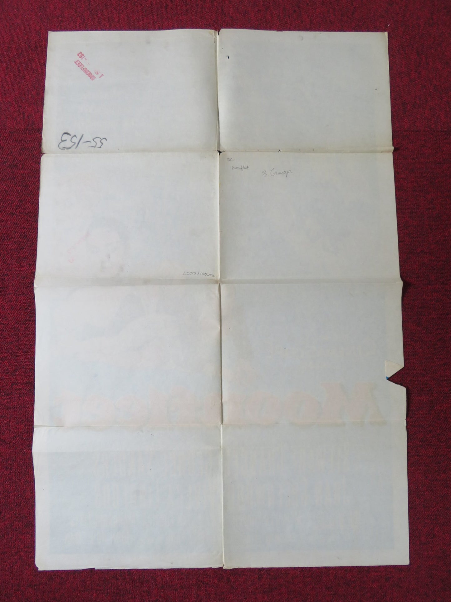 MOONFLEET FOLDED US ONE SHEET POSTER FRITZ LANG (D) STEWART GRANGER 1955 - Rendezvous Cinema