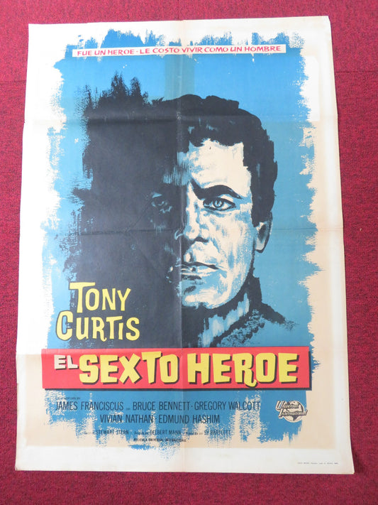 THE OUTSIDER SPANISH POSTER TONY CURTIS JAMES FRANCISCUS 1962