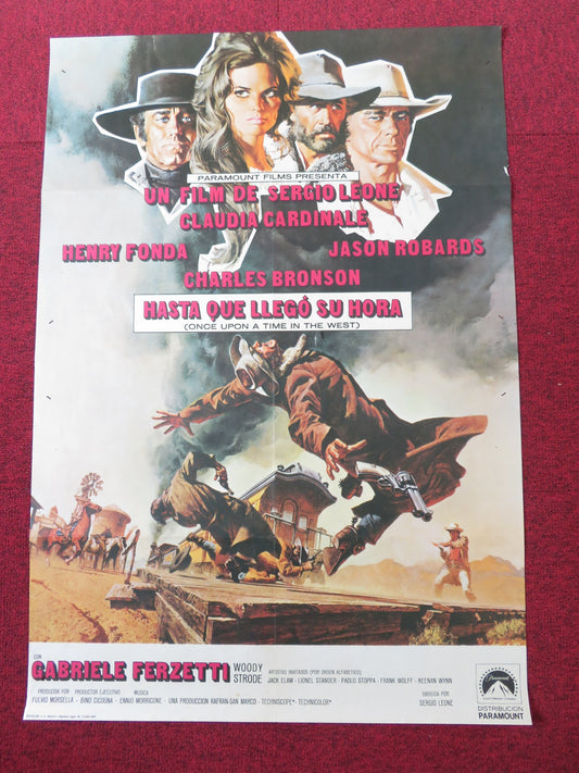 ONCE UPON A TIME IN THE WEST SPANISH POSTER HENRY FONDA CHARLES BRONSON 1968