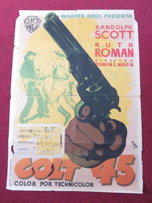 COLT. 45 SPANISH POSTER RANDOLPH SCOTT RUTH ROMAN 1952