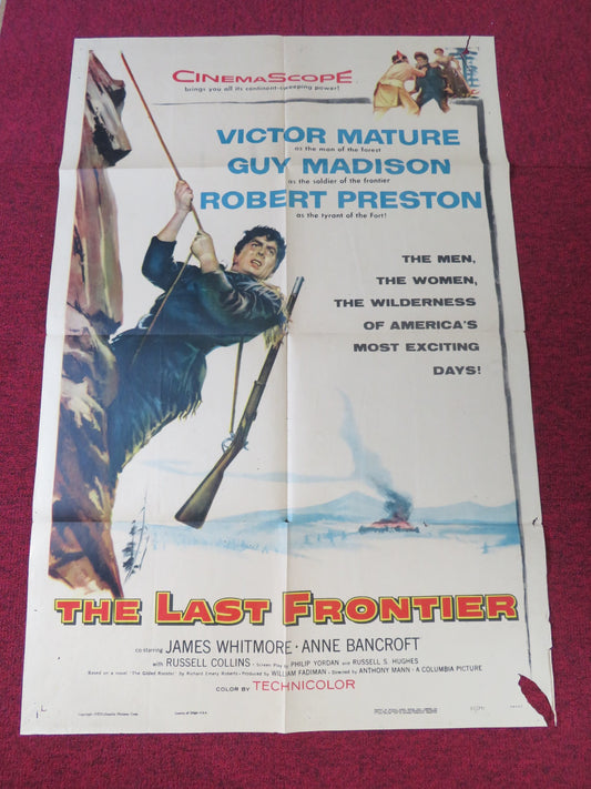 THE LAST FRONTIER FOLDED US ONE SHEET POSTER VICTOR MATURE GUY MADISON 1955
