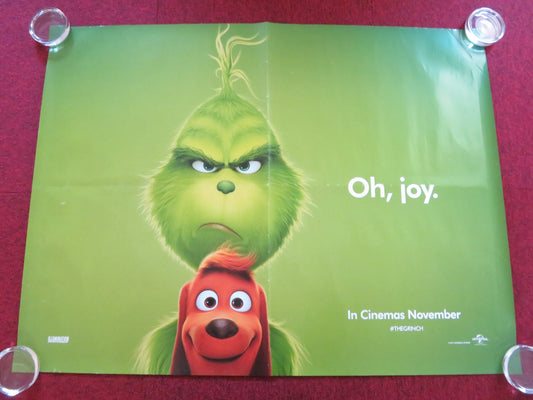 THE GRINCH UK QUAD ROLLED POSTER BENEDICT CUMBERBATCH CAMERON SEELY 2017