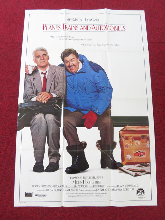 PLANES, TRAINS AND AUTOMOBILES FOLDED INTERNATIONAL ONE SHEET POSTER CANDY 1987