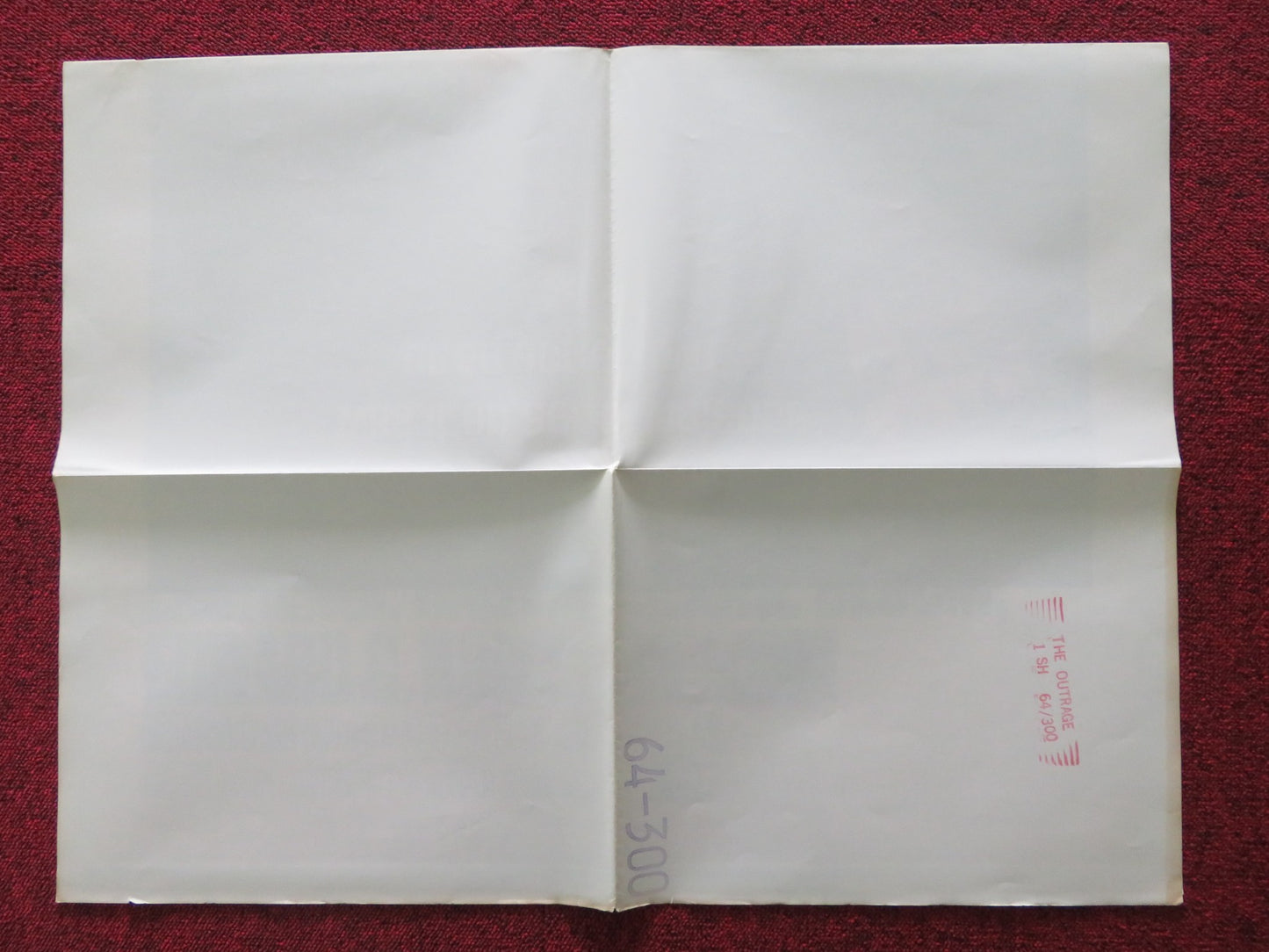 THE OUTRAGE FOLDED US ONE SHEET POSTER PAUL NEWMAN WILLIAM SHATNER 1964 - Rendezvous Cinema