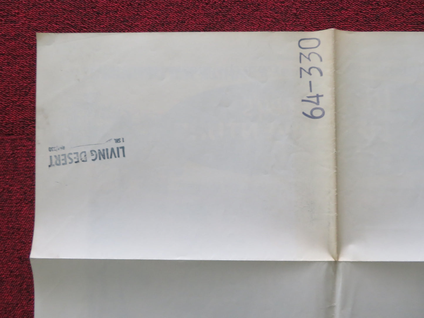 THE LIVING DESERT FOLDED US ONE SHEET POSTER DISNEY WINSTON HIBLER R1964 - Rendezvous Cinema