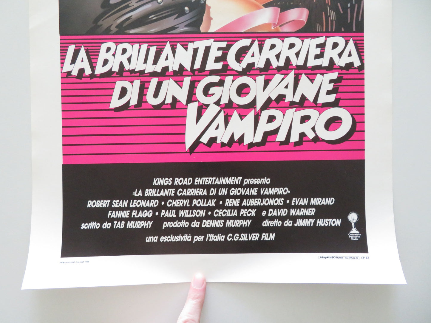 LA BRILLANTE CARRIERA DI UN GIOVANE VAMPIRO ITALIAN LOCANDINA POSTER 1988