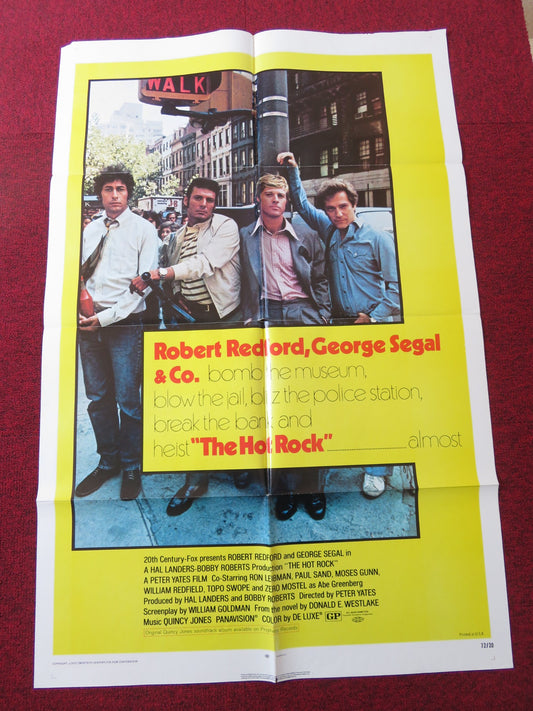 THE HOT ROCK FOLDED US ONE SHEET POSTER ROBERT REDFORD GEORGE SEGAL 1972