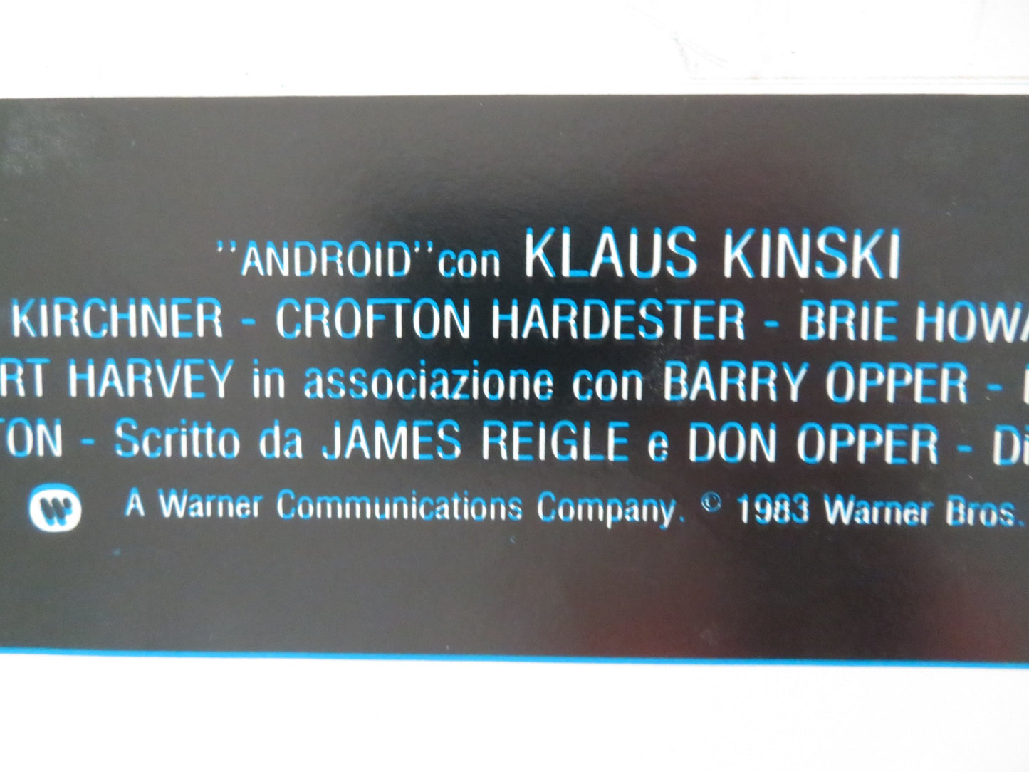 ANDROID ITALIAN LOCANDINA POSTER KLAUS KINSKI NORBERT WEISSER 1983 - Rendezvous Cinema