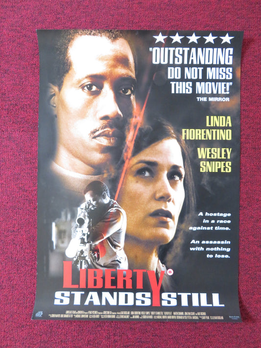 LIBERTY STANDS STILL VHS VIDEO POSTER WESLEY SNIPES LINDA FIORENTINO 2002