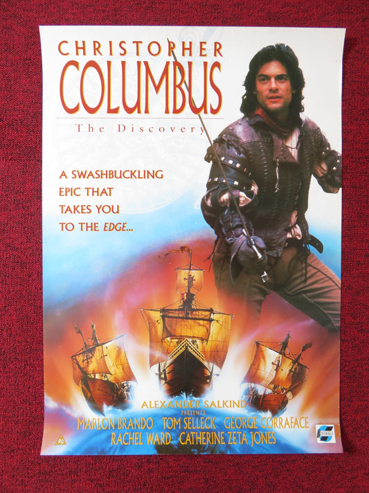 CHRISTOPHER COLUMBUS: THE DISCOVERY VHS VIDEO POSTER MARLON BRANDO SELLECK 1992