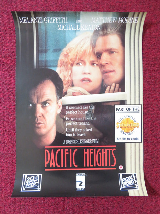 PACIFIC HEIGHTS VHS VIDEO POSTER MELANIE GRIFFITH MICHAEL KEATON MODINE 1990