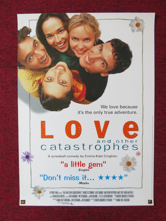 LOVE AND OTHER CATASTROPHES VHS VIDEO POSTER MATT DAY ALICE GARNER 1996