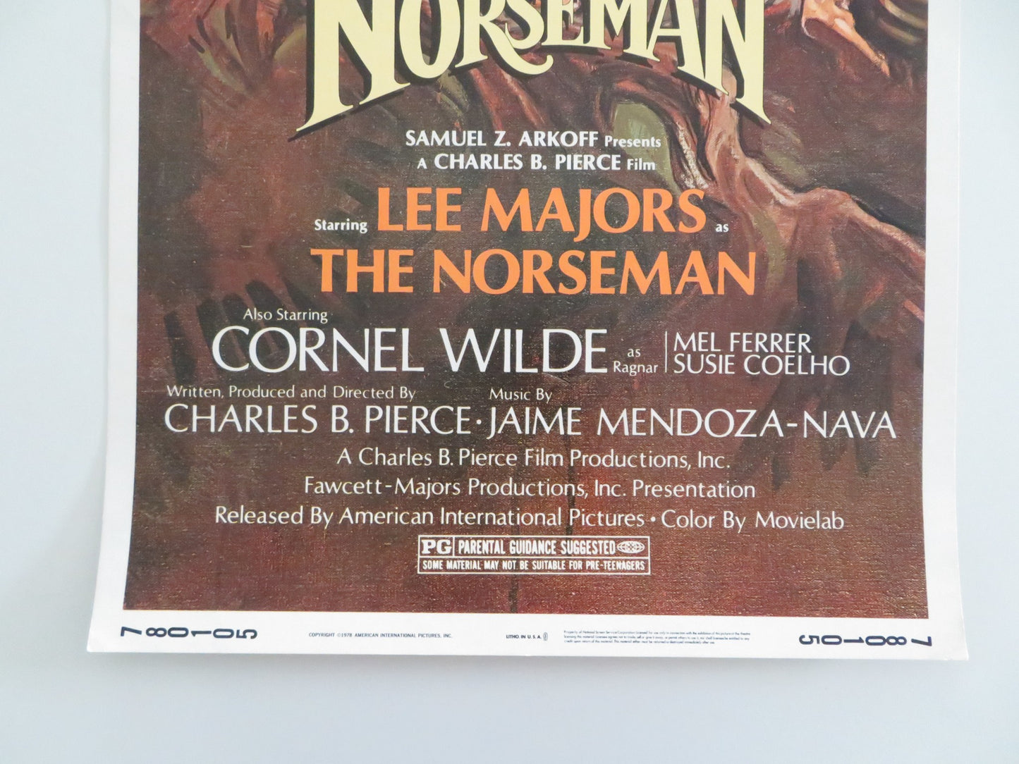 THE NORSEMAN US INSERT POSTER LEE MAJORS CORNEL WILDE 1978 - Rendezvous Cinema