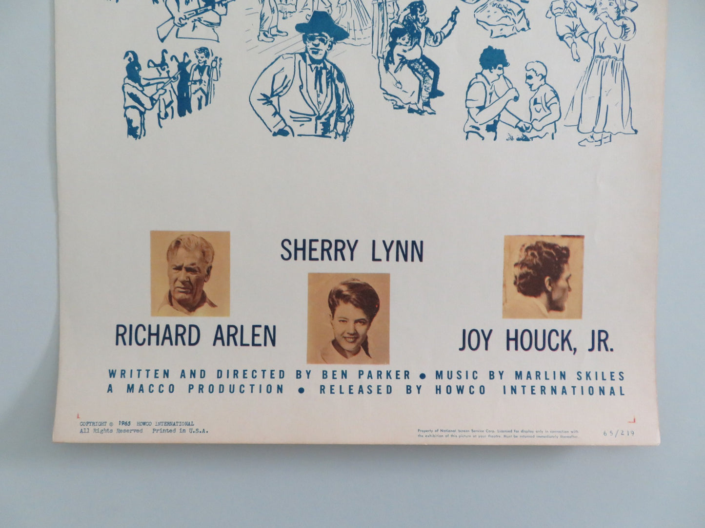 THUNDER MOUNTAIN US INSERT POSTER RICHARD ARLEN SHERRY LYNN 1965 - Rendezvous Cinema