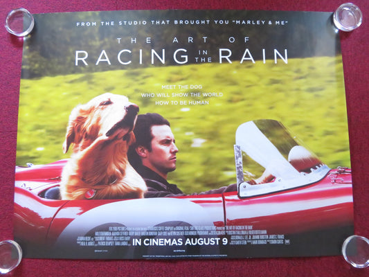 THE ART OF RACING IN THE RAIN- B UK QUAD ROLLED POSTER KEVIN COSTNER 2019