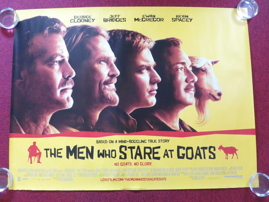 THE MEN WHO STARE AT GOATS UK QUAD ROLLED POSTER GEORGE CLOONEY E. MCGREGOR 2009