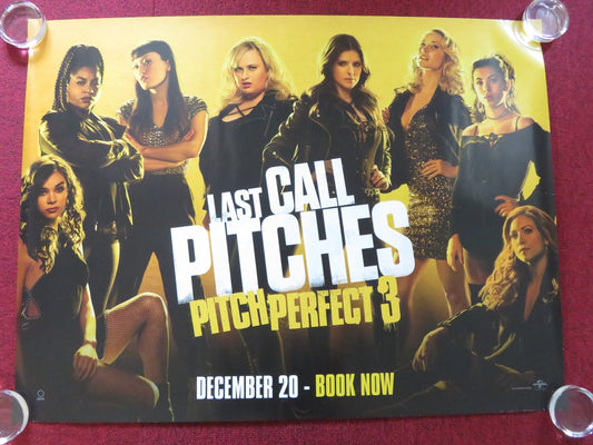 PITCH PERFECT 3 UK QUAD ROLLED POSTER REBEL WILSON ANNA KENDRICK 2017