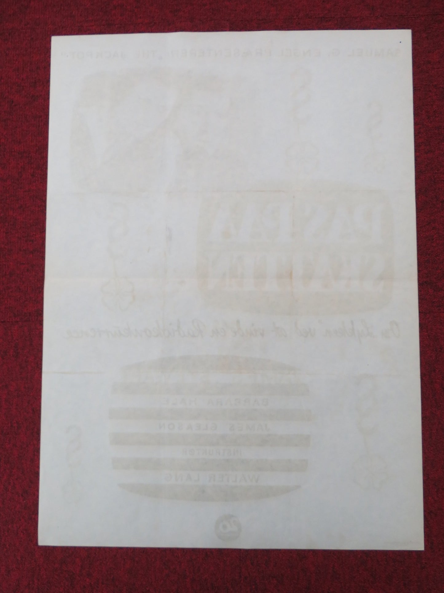 THE JACKPOT DANISH POSTER ROLLED JAMES STEWART BARBARA HALE 1951 - Rendezvous Cinema