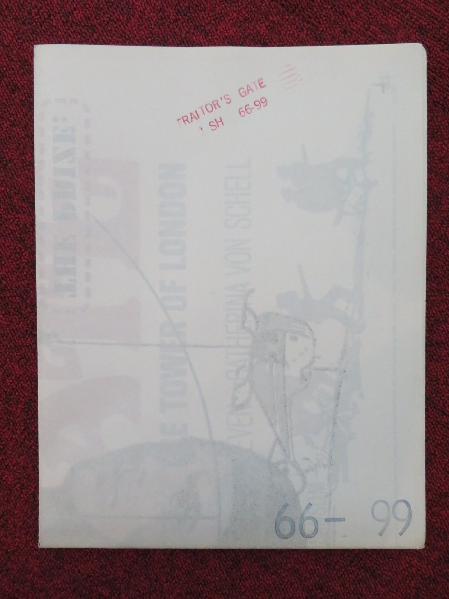 TRAITOR'S GATE FOLDED US ONE SHEET POSTER GARY RAYMOND ALBERT LIEVEN 1966