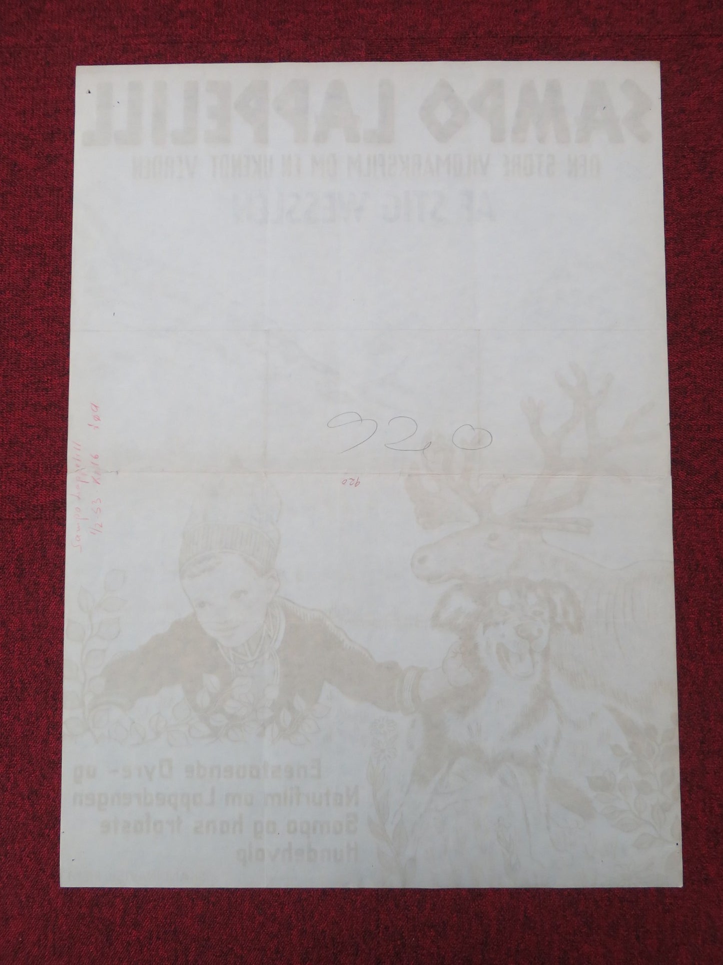 SAMPO LAPPELILL DANISH POSTER ROLLED LEIF BEXELIUS SARA BEXELIUS 1951 - Rendezvous Cinema