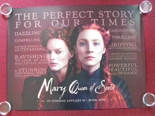 MARY QUEEN OF SCOTS - B UK QUAD ROLLED POSTER SAOIRSE RONAN MARGOT ROBBIE 2018