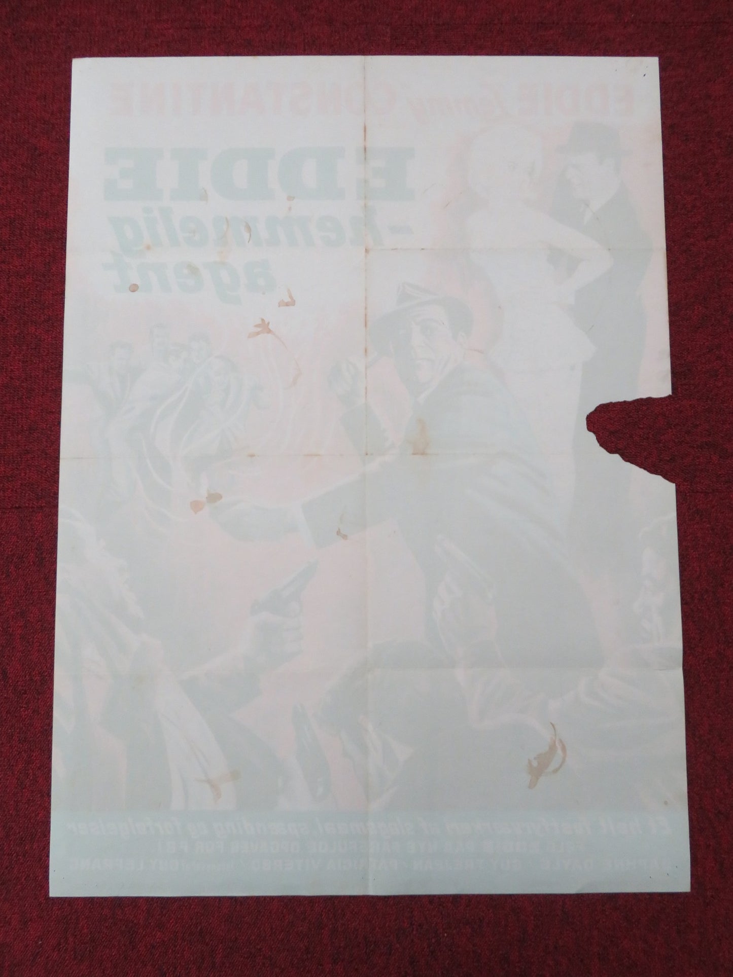 LAISSEZ TIRER LES TIREURS DANISH POSTER ROLLED EDDIE CONSTANTINE D. DAYLE 1964 - Rendezvous Cinema