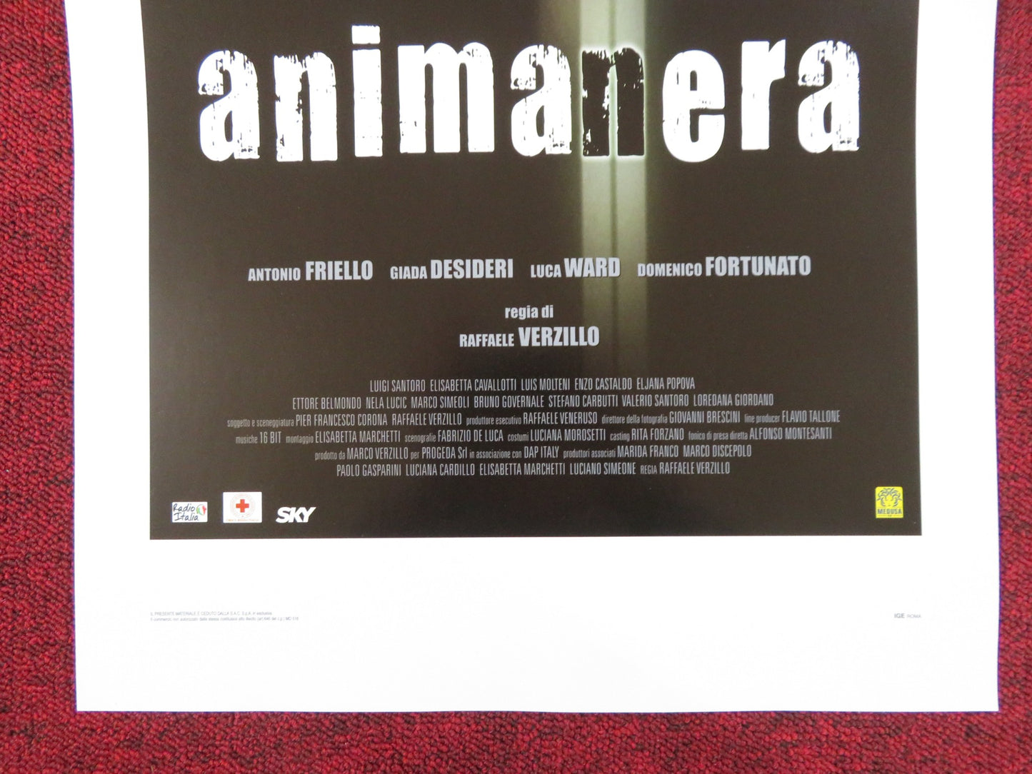 ANIMANERA ITALIAN LOCANDINA POSTER ETTORE BELMONDO GIADA DESIDERI 2008 - Rendezvous Cinema