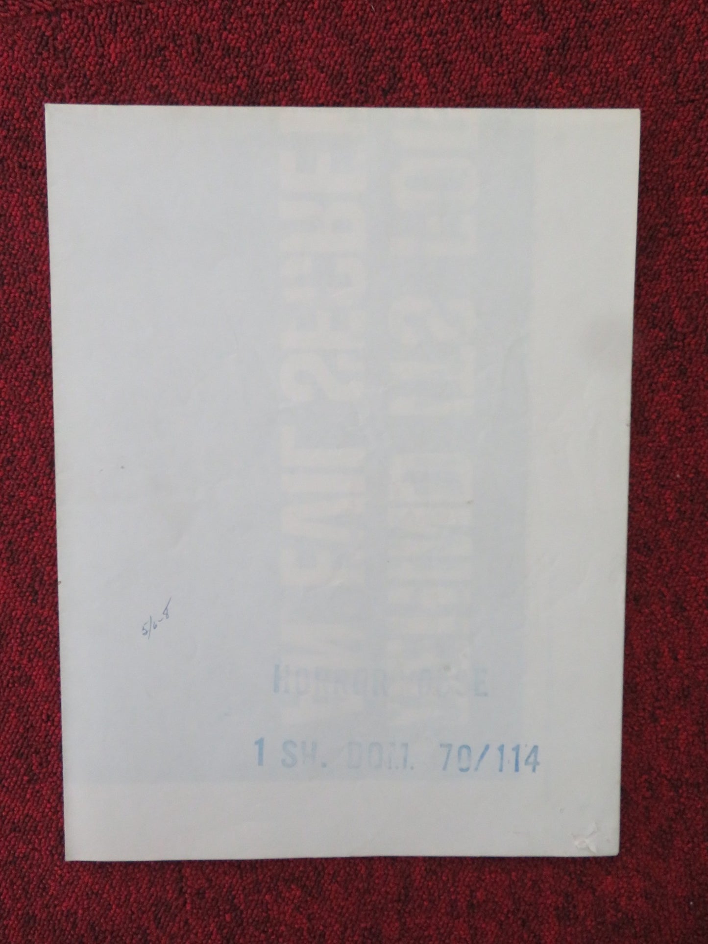 HORROR HOUSE FOLDED US ONE SHEET POSTER FRANKIE AVALON JILL HAWORTH 1970 - Rendezvous Cinema